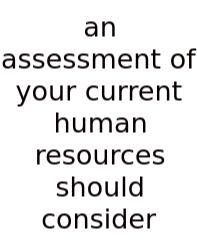 An Assessment Of Your Current Human Resources Should Consider