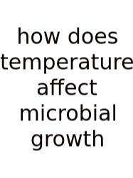 How Does Temperature Affect Microbial Growth
